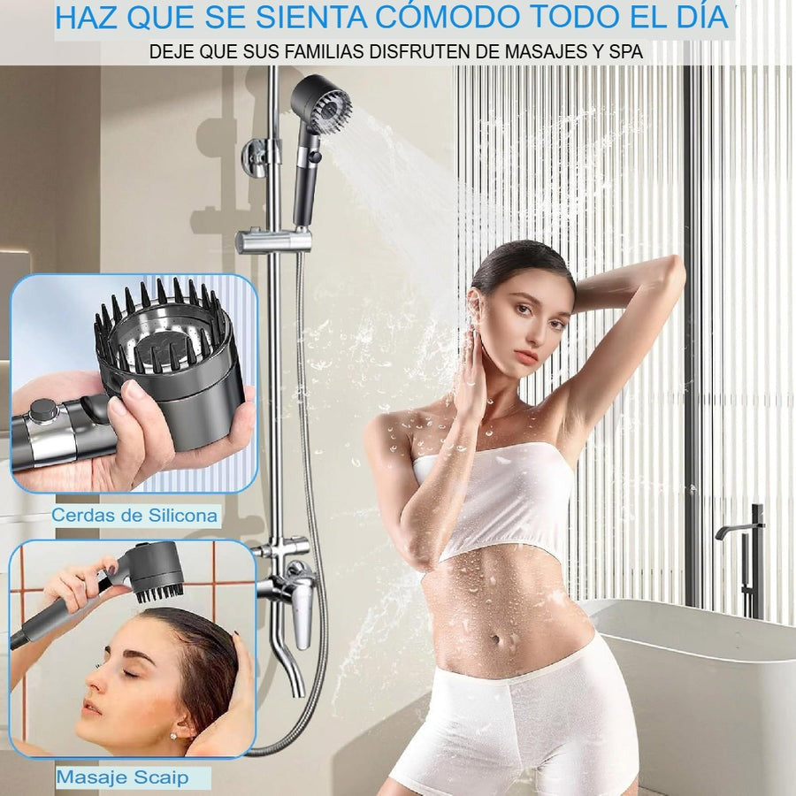 Cabezal de ducha de alta presión - AHORRO DE AGUA + SPA