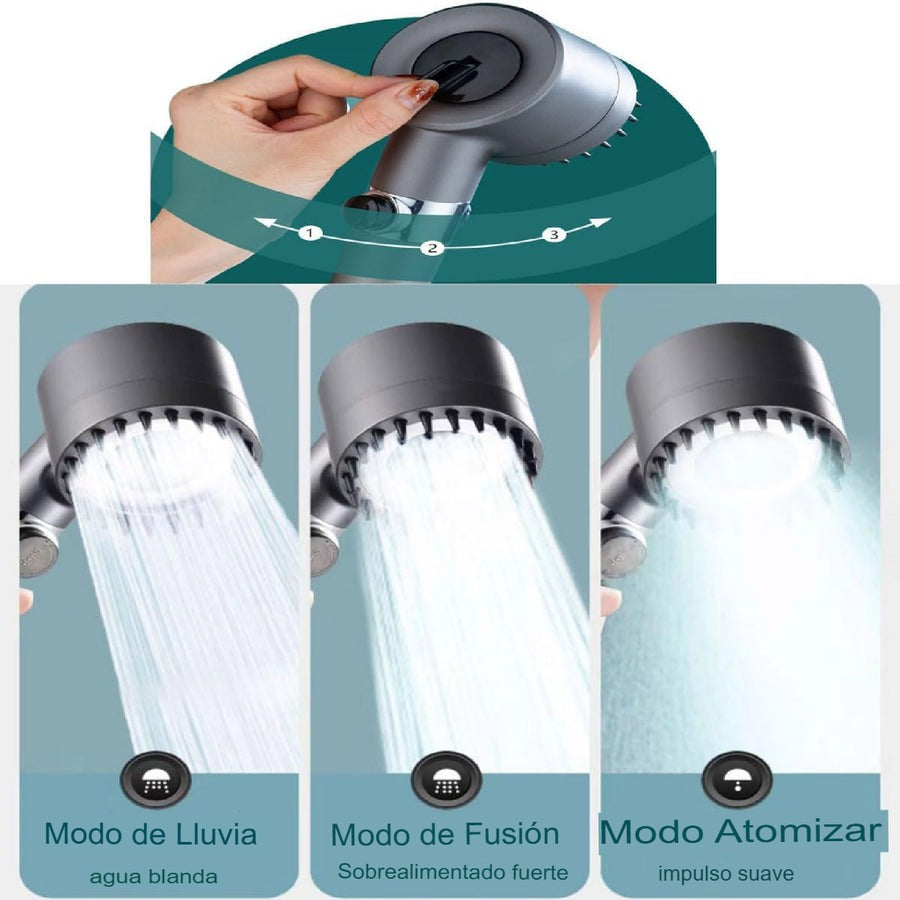 Cabezal de ducha de alta presión - AHORRO DE AGUA + SPA